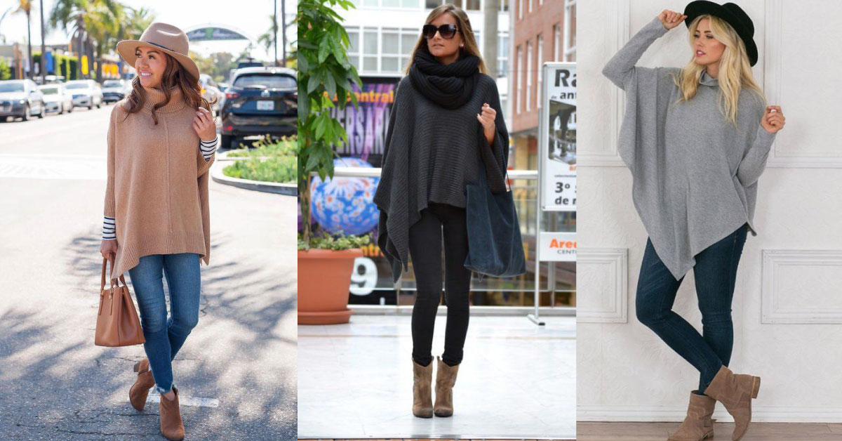 Outfits con ponchos modernos para mujer - Moda 2024 - Muy Trendy